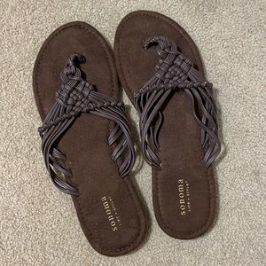 🆕 NWOT Cute Brown Braided Sandals | Never Worn! | Sonoma Size 9